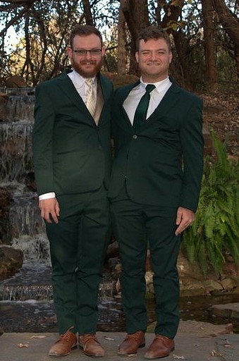 Dalton Orahood with his brother at Dalton's wedding